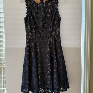 City Studio Navy Lace Mini Dress